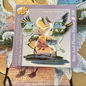 Bits and Pieces Mary Lou Troutman: Dance of the Whooping Cranes Shaped Puzzle